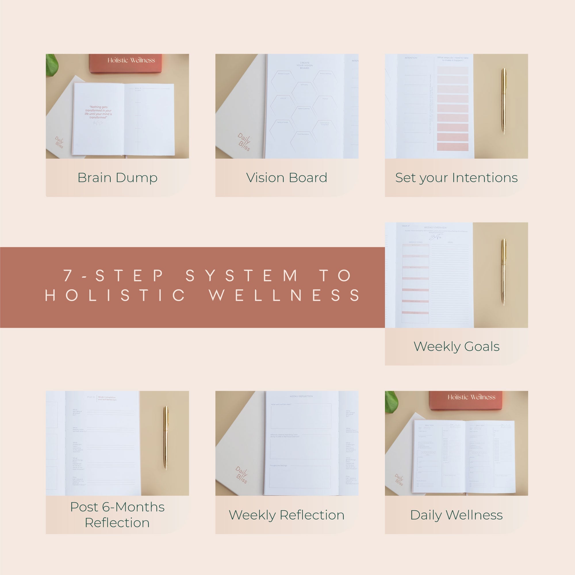 The Holistic Wellness Planner- comes with a beautiful gift box *PRE ORDER* - Daily Bliss